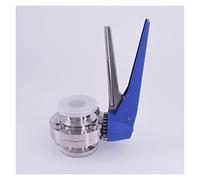 BYCIFRLG Ball Valve 63mm Pipe Outer Diameter X 2.5" Three-clamp Butterfly Squeeze Trigger Flow Control Valve SUS 304 Stainless Steel