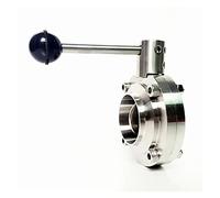 BYCIFRLG Ball Valve 89mm 3.5 inch Pipe Outer Diameter Butt Welding Butterfly Flow Control Valve SUS 304 Stainless Steel