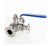 BYCIFRLG Ball Valve 89mm Pipe Outer Diameter X 3.5 inches Three-clamp L-Port Ball Valve SUS 316L Stainless Steel