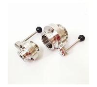 BYCIFRLG Ball Valve 89mm Pipe Outer Diameter X 3.5" Three-clamp Butterfly Flow Control Valve SUS 316L Stainless Steel