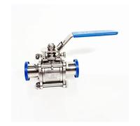 BYCIFRLG Ball Valve Suitable for 38mm Pipe Outer Diameter X 1.5" Three Clamps Full Port 3-PC Ball Valve SUS304 / 316L Stainless Steel (Specification : 38mm, Voltage : SUS304)