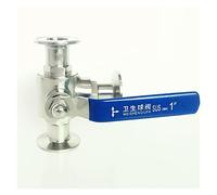 BYCIFRLG Ball Valve Suitable for 89mm Pipe Outer Diameter X 3.5" Three-clamp L-Port Ball Valve SUS 304 Stainless Steel