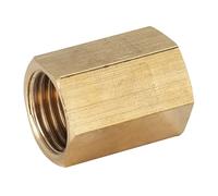 BYCIFRLG Brass Pipe Fitting Copper Hose Hex Coupling Coupler Fast Connetor Female Thread 1/8" 1/4" 3/8" 1/2" 3/4" BSP for Water Fuel Gas(G1)