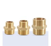 BYCIFRLG Brass Pipe Hex Nipple Fitting Quick 1/8" 1/4" 3/8" 1/2" 3/4" 1" 1-1/4"BSP Male Thread Connector,G 1,1I4