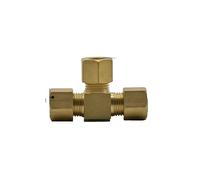 BYCIFRLG Brass Tee 3 Way Commpression Fitting Union Connector Fit Tube OD 10mm Water Gas Fuel
