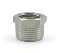 BYCIFRLG Bushing Pressure Reducer Bushing 1/8 "1/4" 1/2 "3/4" 1 "1-1/4" 1-1/2 "BSP Hexagon Reducing SS304 Fitting,BSP,(M) DN25to(F) DN8