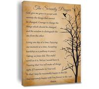 BYCIFRLG Christian Serenity Gift - Inspirational Prayer Art Print on Canvas, Bible-Inspired Wall Decor for Home, Office, or as a Comforting Religious Present(Framed,12x18inch(30x45cm))