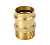 BYCIFRLG Collier de Serrage Double en Laiton 22 mm x 1/2 po, Filetage Externe, Collier de Serrage Direct en V, Filetage Externe, Joint de plomberie