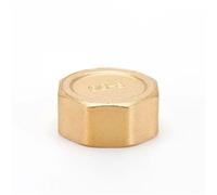 BYCIFRLG Copper 1/8" 1/4" 3/8" 1/2" 3/4" Male Thread Brass Pipe Hex Head End Cap Fitting Coupler Connector (Female,1/2")