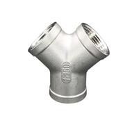 BYCIFRLG DN20 3/4" Female Y Shaped Splitter 304 Stainless Steel Pipe Fitting Connector Coupling Adapter