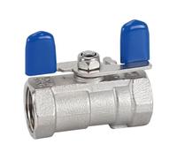BYCIFRLG DN25 1" BSP Female 304 Stainless Steel Reduce Port Ball Valve with Compact Butterfly Handle
