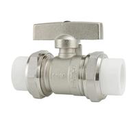 BYCIFRLG Female Union Ball Valve Ppr Valve Switch Ball Valve Large Flow Water Pipe Valve Fittings Brass Nickel-Plated 1/2 "3/4" 1"(DN25)