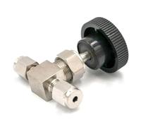 BYCIFRLG Fit 1/8" OD Tube 304 Stainless Steel Shut Off Flow Control Needle Valve Compression Fitting 915 PSI