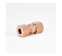 BYCIFRLG Fit 8mm Tube OD Brass Compression Union Fitting with Copper Ferrule Ring Water Gas Oil