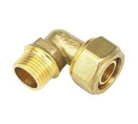 BYCIFRLG Fit PEX-AL-PEX Tube I.D x O.D 26x32mm - 3/4" BSP Male Elbow Brass Fitting