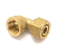 BYCIFRLG Fit PEX-AL-PEX Tube I.DxO.D 20x25mm - 1" BSP Female Elbow Brass Pipe Fitting