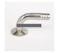 BYCIFRLG Fit Tube I/D 19mm Barbed Tri Clamp 1.5" 304 Stainless Steel Ferrule 90 Degree Elbow Pipe Fitting