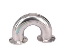 BYCIFRLG Fit Tube O.D 32mm Tri Clamp 1.5" 304 Stainless Steel 180 Degree Elbow Pipe Fitting