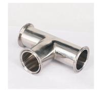 BYCIFRLG Fit Tube O.D 51mm Tri Clamp 2" Ferrule 304 Stainless Steel Tee Connector Pipe Fitting