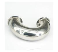 BYCIFRLG Fit Tube O.D 76mm Tri Clamp 3" 304 Stainless Steel 180 Degree Elbow Pipe Fitting