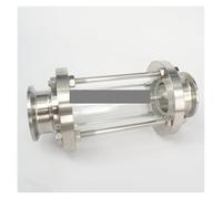 BYCIFRLG Fit Tube OD 19mm Tri Clamp 1.5" Ferrule 50.5mm 304 Stainless Steel Fitting Flow Sight Glass