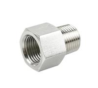 BYCIFRLG G 1/2" x G 1/2" BSP Female to Male Thread 304 Stainless Steel Pipe Fitting Connector Adapter