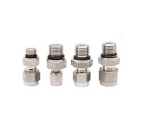 BYCIFRLG G 1/8" 1/4" 3/8" 1/2" 3/4" 1" BSPP Male to 3 6 8 10 12mm and 1/8-1" inch Tube Compression Union SUS316L Stainless Pipe Fitting(1l2 Inch-G1l2 BSPP)