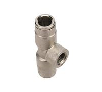 BYCIFRLG Garden Plumbing 10 Pieces of 1/8" Female Thread to 3/8" T-Shaped Connector 9.52mm Pipe 1/8" Threaded Nozzle Connector Garden Water Connector