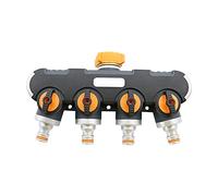 BYCIFRLG Garden Plumbing 3/4" Female Thread Distributor Garden Faucet Greenhouse Irrigation Hose Connector Four-Way Valve Distributor 1 Pc
