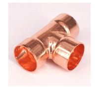 BYCIFRLG I.D 38x1.2mm Copper End Feed Euqal Tee 3 Ways Pipe Adapter Air Conditioner Refrigeration Water Heater