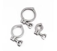 BYCIFRLG K25.4-119mm 0.5" 0.75" 1" 1.5" 2" 2.5" 3" 4" Tri Clamp SUS 304 Stainless Steel Pipe Fitting Connector (K64mm 185g)