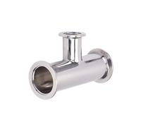 BYCIFRLG KF25 to KF16 Vacuum KF Ferrule Tee Pipe Fitting Adapter Reducer Fit Tri Clamp 304 Stainless Steel