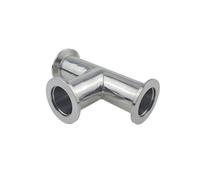 BYCIFRLG KF25 Vacuum Equal Tee Stainless Steel 3 Way Tee Ferrule Pipe Connector Fitting KF Flange Tri Clamp