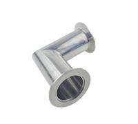 BYCIFRLG KF50 Vacuum 90 Degree Right Angle Elbow 304 Stainless Steel Tri Clamp Flange Joint Pipe Fitting Tube