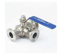 BYCIFRLG L-Port 1" 25mm 304 Stainless Steel 3 Way Ball Valve 1.5" Tri Clamp 50.5mm Ferrule O/D for Homebrew Diary Product