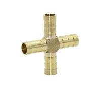 BYCIFRLG Leak-Proof Pipe Hose Fittings 10mm Cross Brass Hose Fitting Copper 8mm 4-Way Hose Tube Barbed Coupling Connector 50pcs (Color : 8mm)