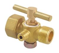 BYCIFRLG M20 Metric Female to Male x 10mm Hose Barb Brass Tee 3 Ways Tap Valve with Handle