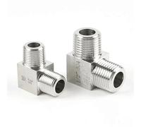 BYCIFRLG M8 M10 M12 M14 M16 M18 M20 Metric BSPP Male Thread Stainless Steel Elbow High Pressure Pipe Fitting Connector Coupler(M10x1 to M16x1.5)
