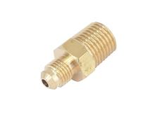 BYCIFRLG Male 3/8"-24 UNF Fit Tube OD 3/16" -1/4" NPT Male Brass SAE 45 Degree Pipe Fitting Connectors 1000PSI