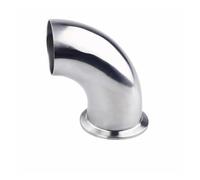 BYCIFRLG One Side Butt Weld One Side Tri Clamp SS304 Stainless Steel 90 Degree Elbow Pipe Fitting Home Brew Beer Wine(25mm x Ferrule 50.5)