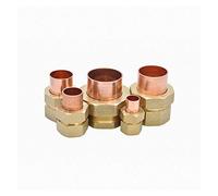 BYCIFRLG Pipe Fittings 1/4" 3/8" 1/2" 3/4" 1" -4" BSP Female Threaded Brass to Braze Cup Connector End Gas Supply Pipe Connector (Color : NO2)