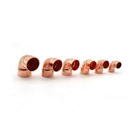 BYCIFRLG Pipe Fittings 28.6 32 35 38 42mm Inner Diameter 99.9% Copper End Feed Solder 90 Degree Elbow Pipe Installation Joint for Air Conditioning (Color : ID 35mm Wall 1.1mm)