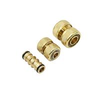 BYCIFRLG Pipe Fittings 6pcs 5/8" 1/2" 3/4" Brass Hose Repair Quick Connector Extension Pipe Copper Connector with Lock Nut Car Wash Water Accessories (Color : 3I4 x 6pcs)
