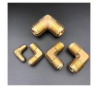 BYCIFRLG Pipe Fittings Elbow 45 Degree SAE 1/4" 3/8" 1/2" 3/4" Horn Tube Fittings Air Conditioner (Color : Without Nut, Thread Specification : Flare Fit 9.52mm OD)
