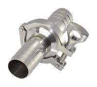 BYCIFRLG Pipe OD12-57mm Length1.5 2" 2.5" Hose Ferrule End + PTFE Gasket + Tri Clamp 316 Stainless Steel Fitting Pipe Suit(OD51MM and 2inch)