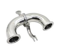 BYCIFRLG Raccord coudé en Acier Inoxydable SS304, Virole de 19 mm, diamètre extérieur 25,4 mm, Virole SS304 + Triple Collier de Serrage + Joint en Silicone