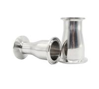 BYCIFRLG Raccord de Tuyau concentrique en Acier Inoxydable SS304, diamètre extérieur 63 mm à 51 mm, réducteur TC 77,5 à TC 64, Collier de Serrage Triple