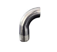 BYCIFRLG Raccord de Tuyau en Acier Inoxydable SUS 304, coude à 90 degrés mâle BSPT 63 mm (2,5") à souder Bout à Bout x 2"