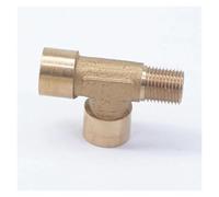 BYCIFRLG Raccord de Tuyau en Laiton à 3 Voies, 3/8" BSPP mâle-Femelle-Femelle, réducteur