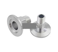 BYCIFRLG Raccord de Tuyau Hexagonal à Bride à Vide en Acier Inoxydable 304, Filetage mâle NPT 1/2" (KF16)